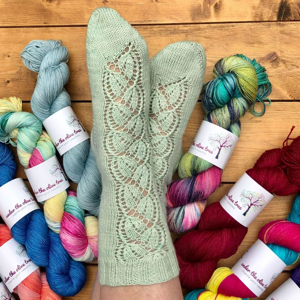Sock Knitting Kit - Summer Vine  (Choose Your Yarn)