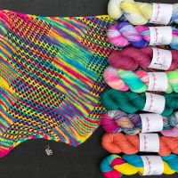 <!---008--->One Skein Shawl Knitting Kit - Nightwatch (Choose Your Yarn)