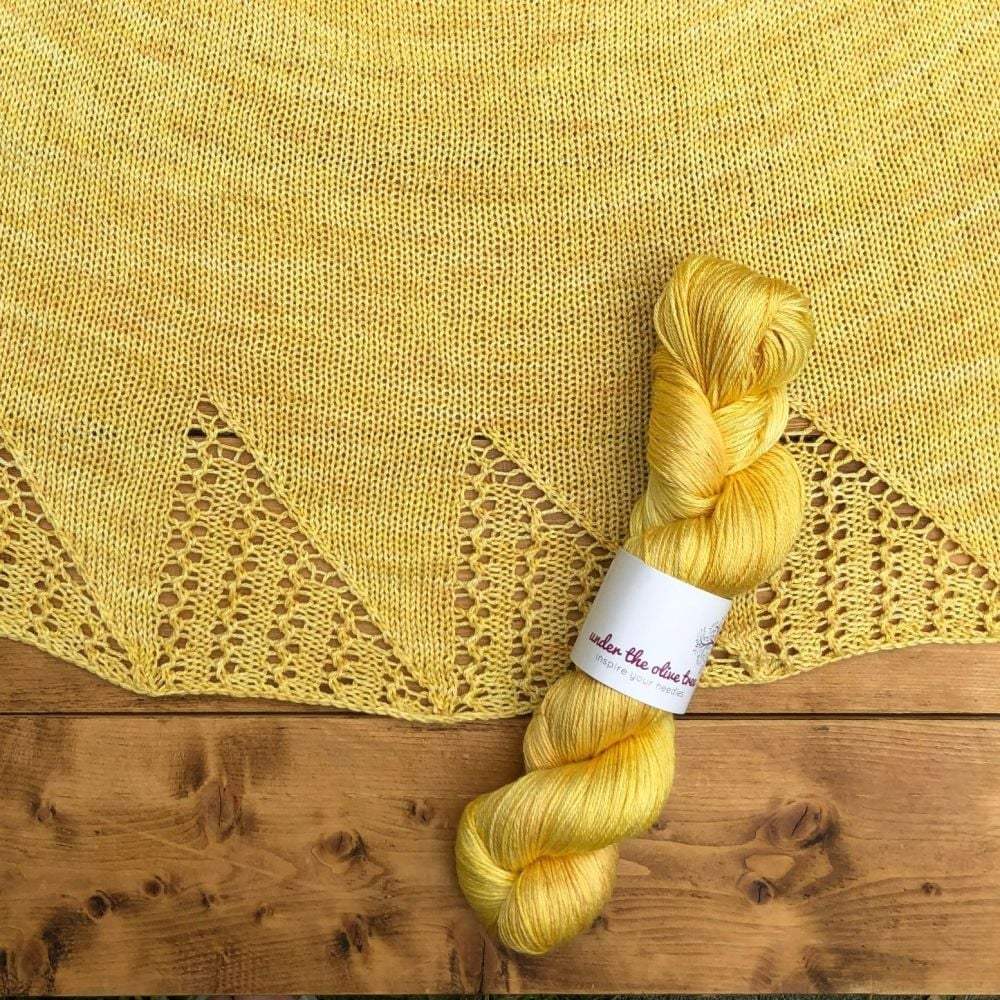 One Skein Shawl Luxury Knitting Kit - Sail Away  (Choose Your Colour)