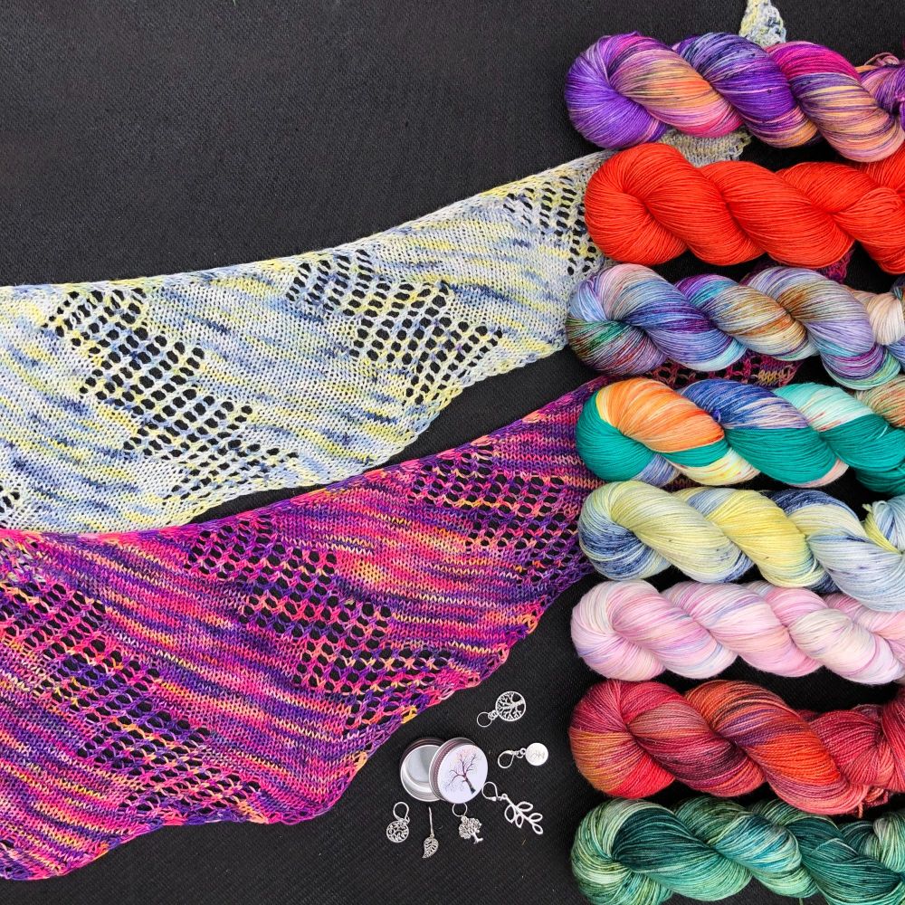 One Skein Shawl Knitting Kit - Stargazer (Choose Your Yarn)