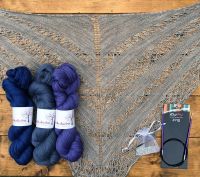 <!---026--->Lace Shawl Knitting Kit - The Moon and the Sky