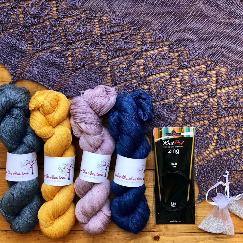 Lace Shawl Knitting Kit - View From the Spire