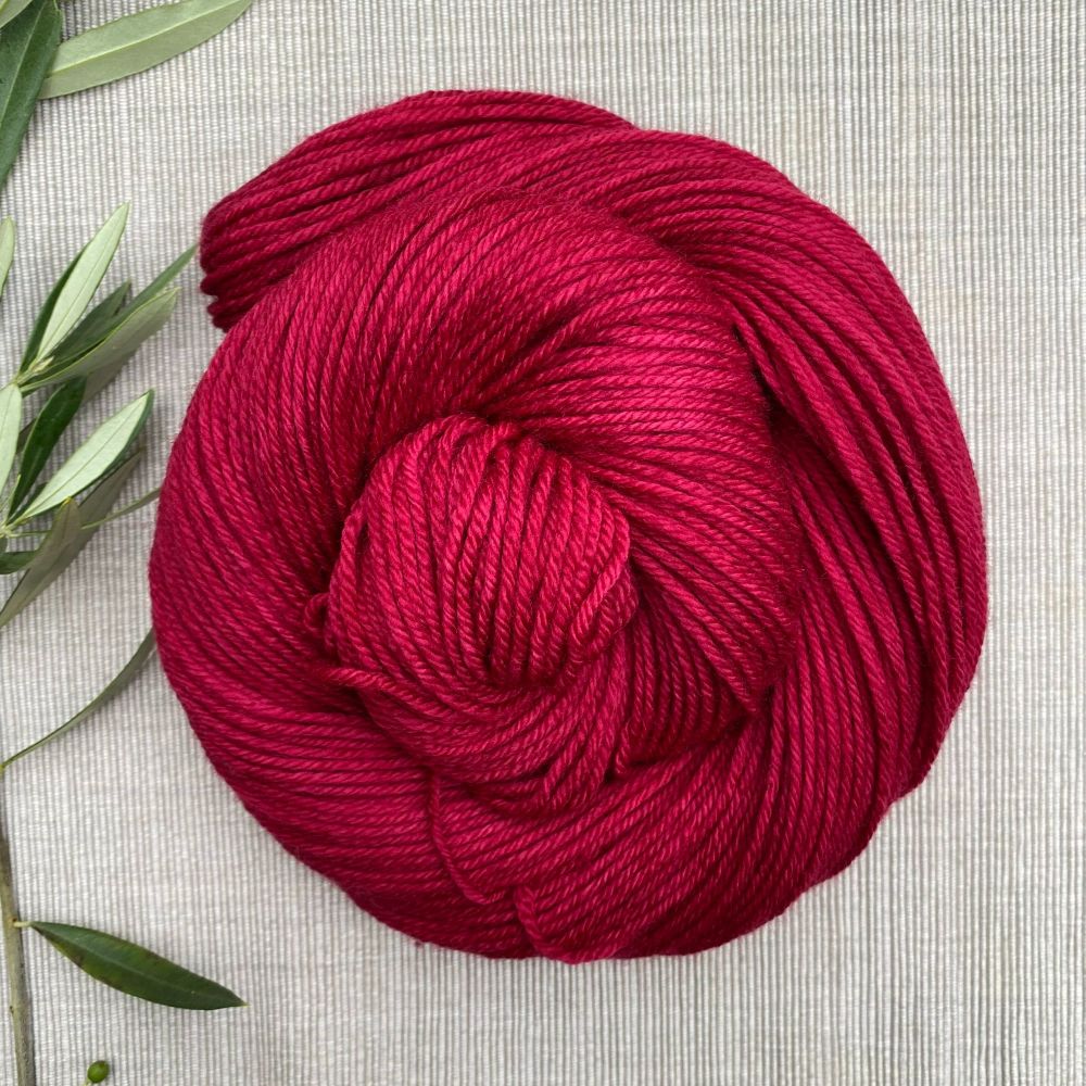 Dark Pink/Red Yarn | 'Raspberry' (Dyed to Order)