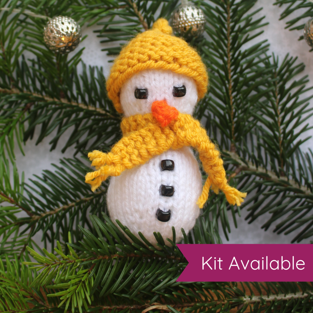 Knitted Snowman Decoration - PDF Knitting Pattern