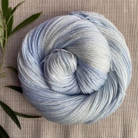 4 ply Silk and Merino Yarn - Ice Blue (Dyed to order)