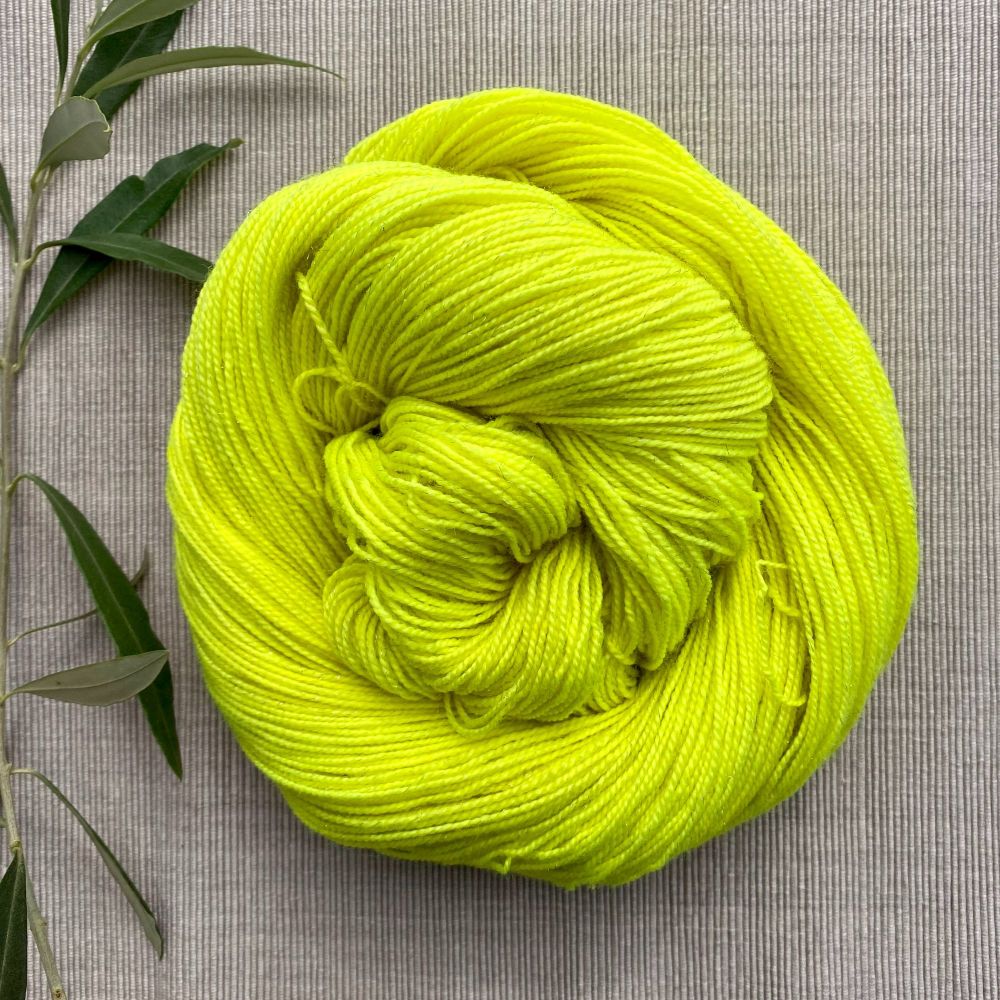 Neon Yellow Yarn | 'Highlighter' (Dyed to Order)