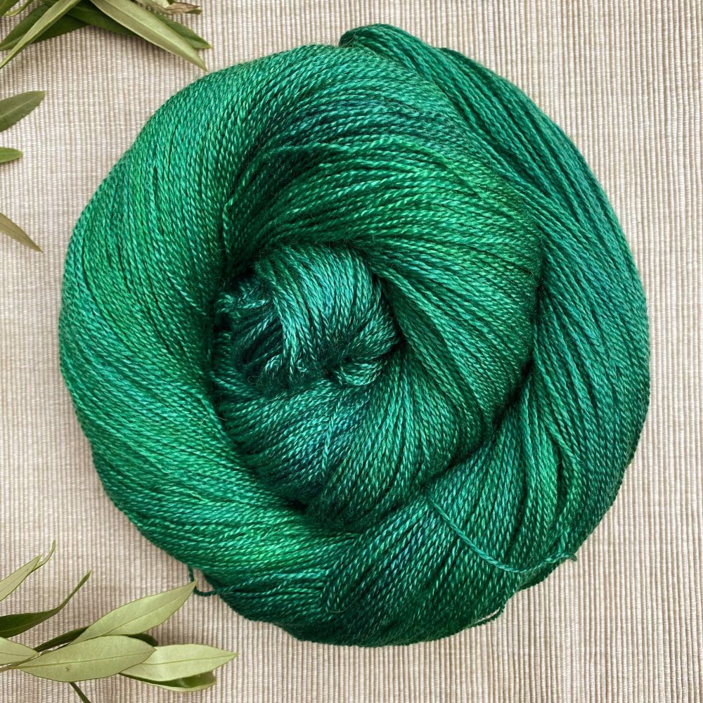 Lace Yarn - Bluefaced Leicester and Silk - Seafoam (Dyed to Order)