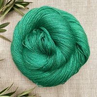 Emerald Green Bluefaced Leicester and Silk Lace Yarn
