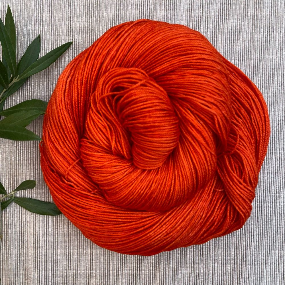 Bright Orange Yarn | 'Stop the Traffic' (Dyed to Order)