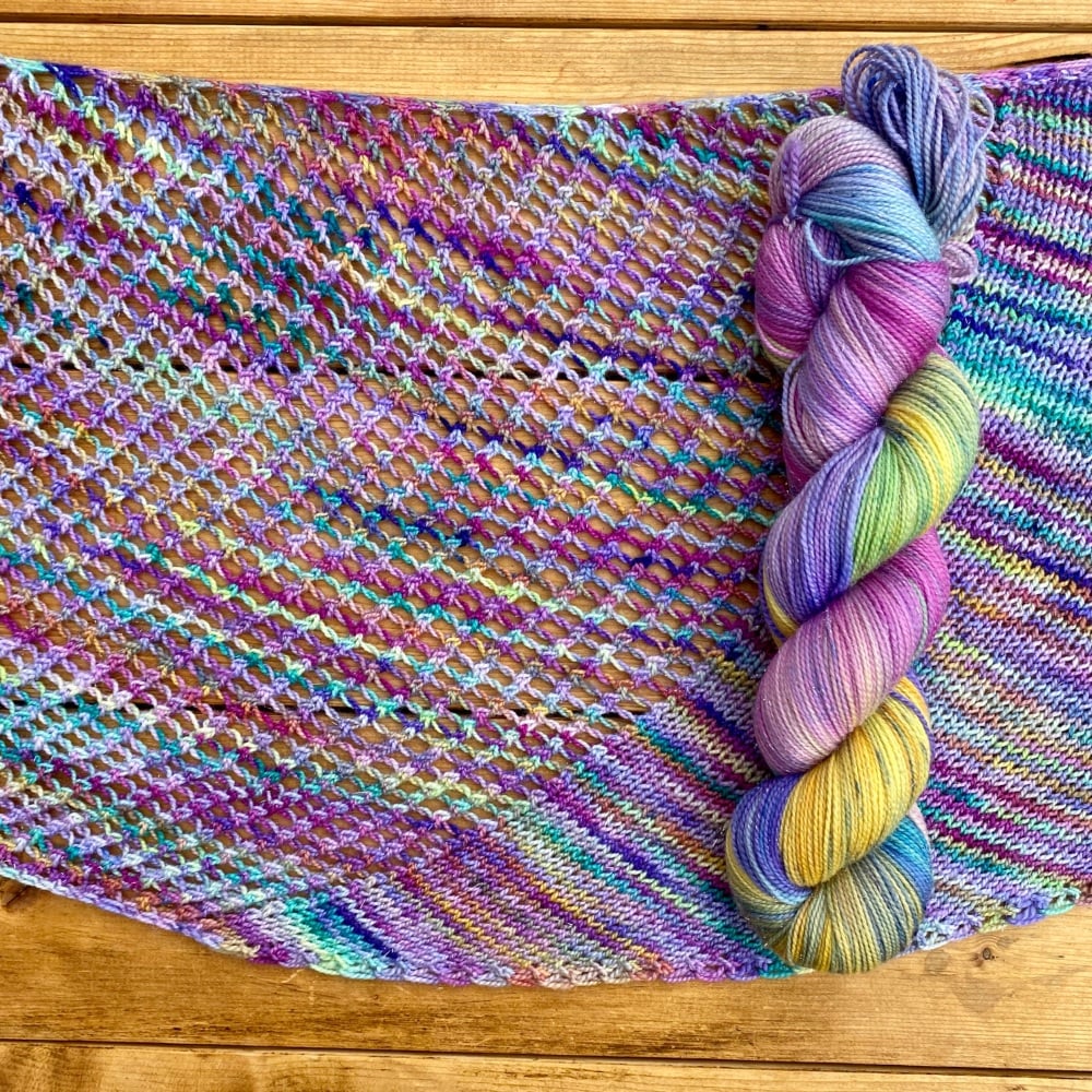 One Skein Shawl Knitting Kit - City Lights Shawl Kit (Choose Your Yarn)