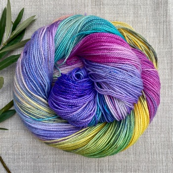 Sparkle Sock / 4 ply Yarn - Purple Skies