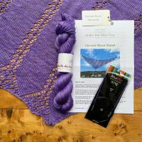 <!---016--->One Skein Shawl Luxury Knitting Kit - Harvest Moon  (Choose Your Colour)