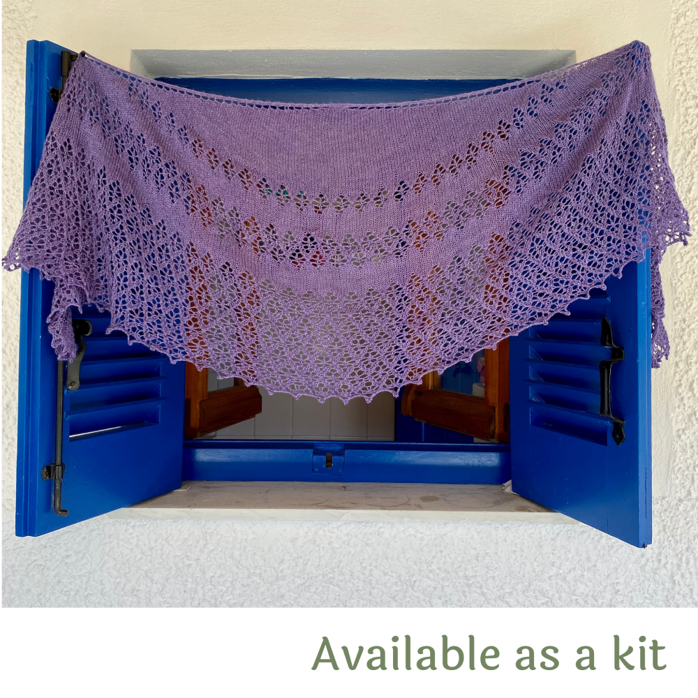 Lace and Bead Shawl Knitting Pattern - The Beauty of the Rain Shawl