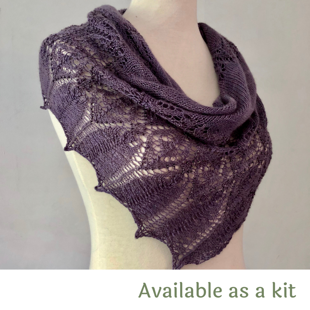 Lace and Bead Shawl Knitting Pattern - View from the Spire