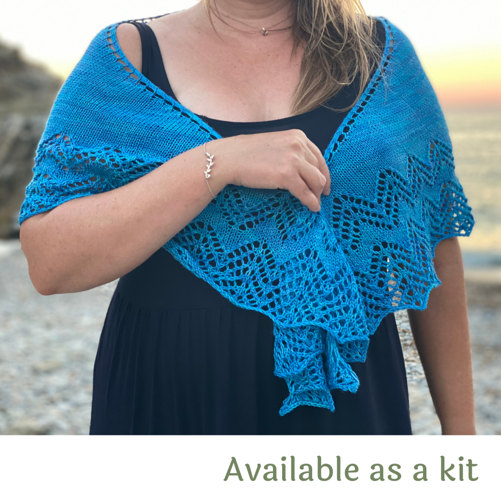One Skein Shawl Knitting Pattern  - Safe Harbour (from the 'Shades of...' C