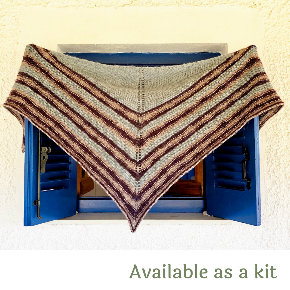 Shawl Knitting Pattern for Chunky Yarn - Within the Lines Shawl