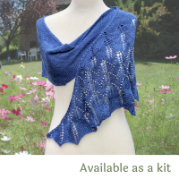 Shawl Knitting Pattern with Beads - Garden Party Shawl