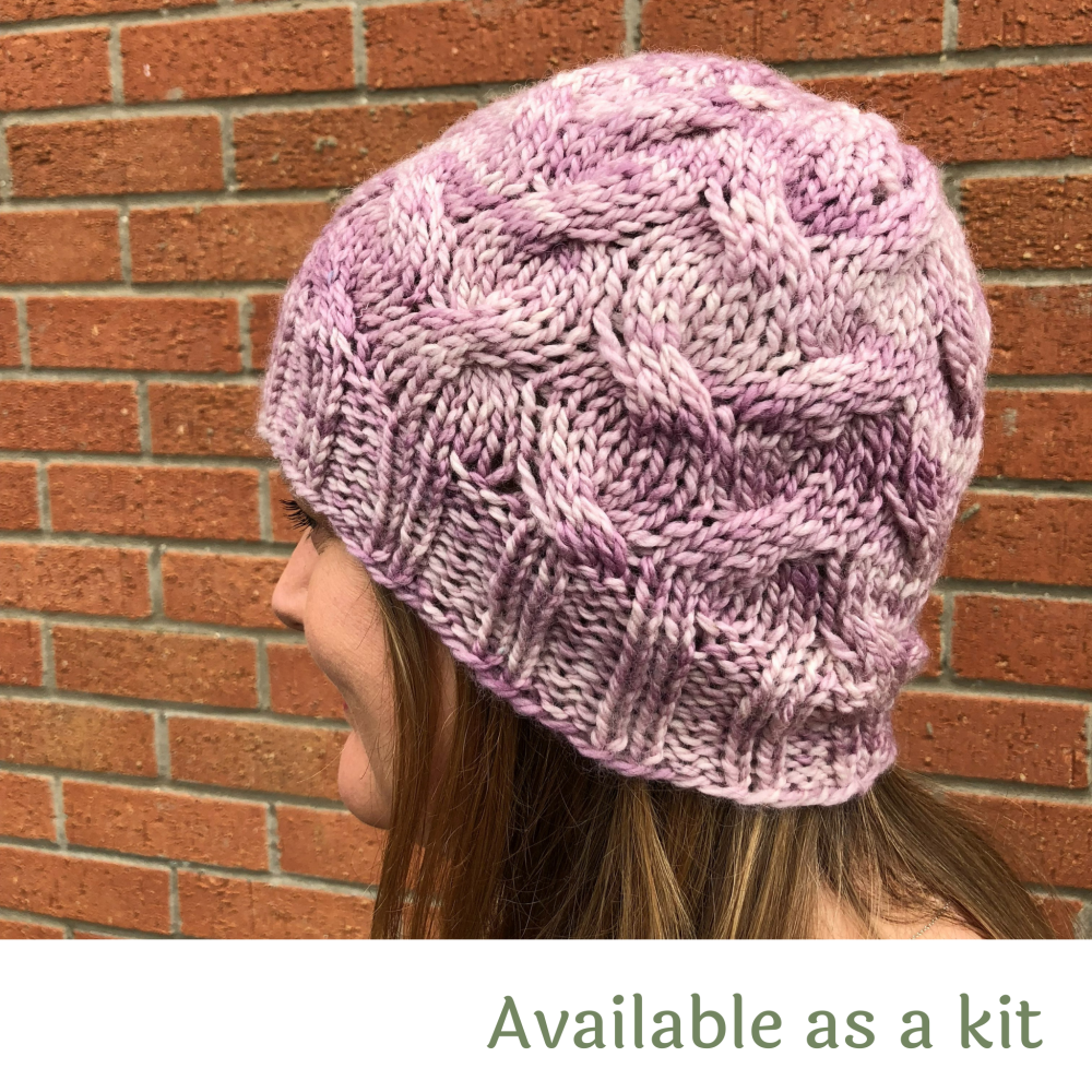 Cabled Hat Knitting Pattern for Chunky Yarn - Fountainhead Hat