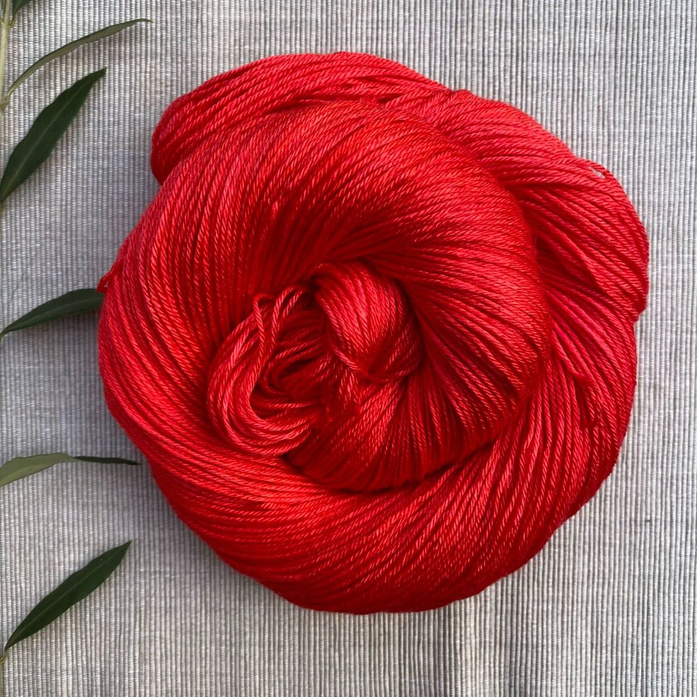 Bright Red Yarn | 'Poppy' (Dyed to Order)