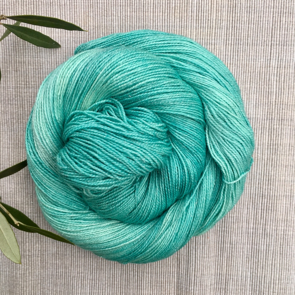 Sparkle Sock / 4 ply Yarn - Sea Green Shimmer