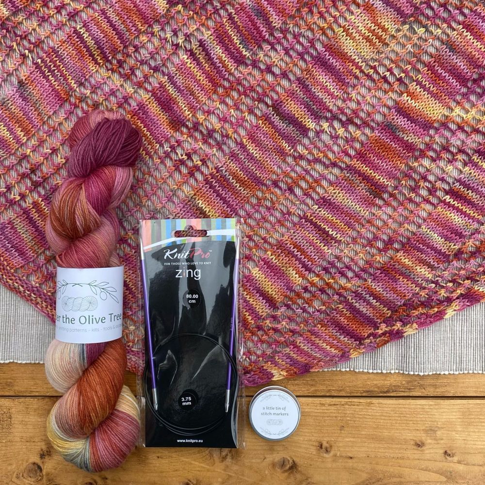 One Skein Shawl Knitting Kit - Bring Me Sunshine (Choose Your Yarn)