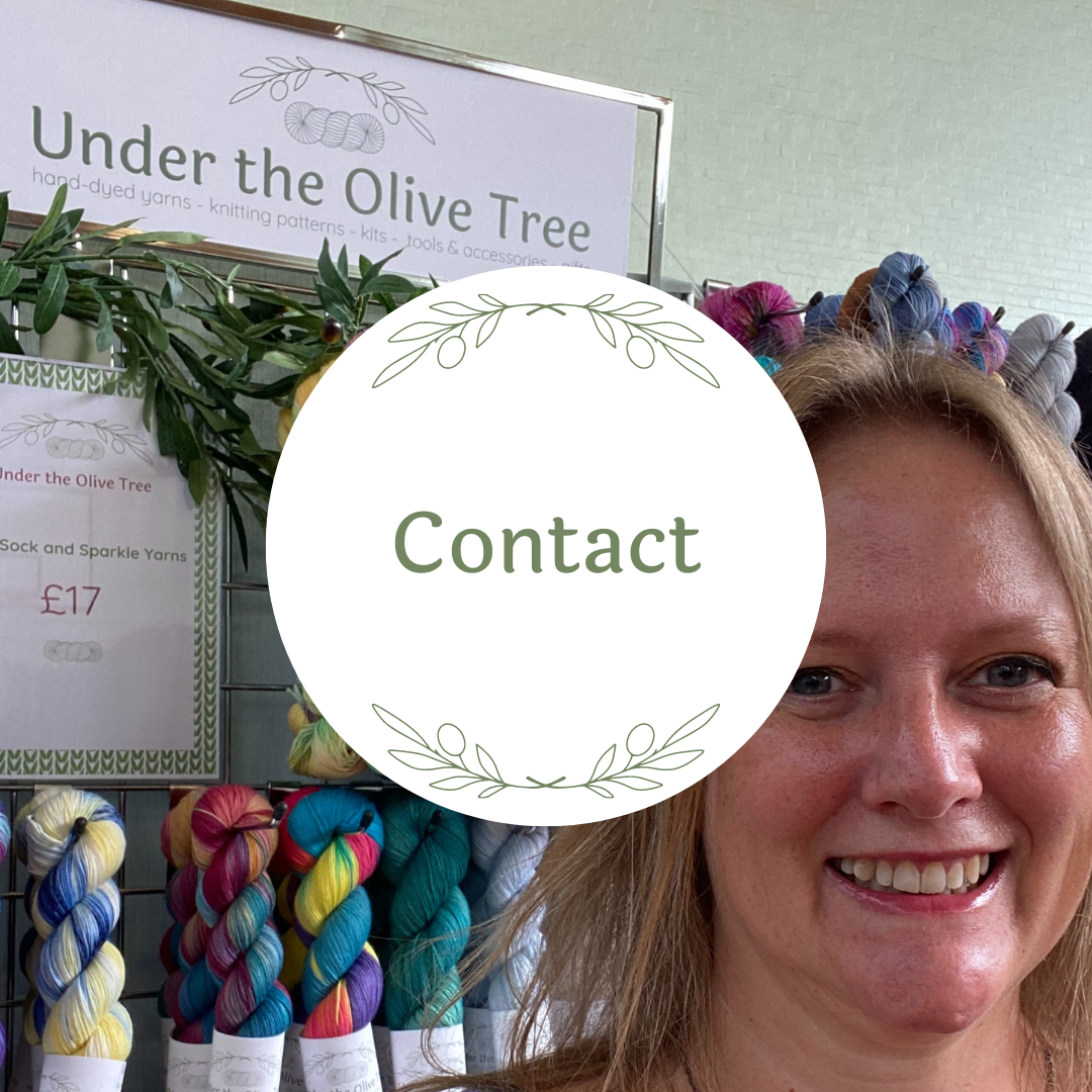 Image shows Jem Arrowsmith, owner of Under the Olive Tree Knits