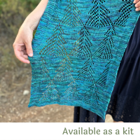 Large Wrap Knitting Pattern - Enchanted Forest (Uses 2 Skeins of 4ply Yarn or Mini-Skeins)