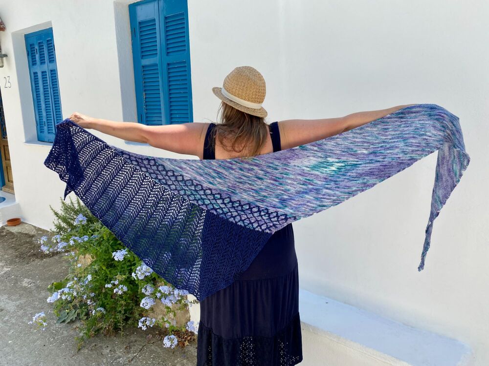 Shawl Knitting Kit - Mainsail (Choose your Colours)