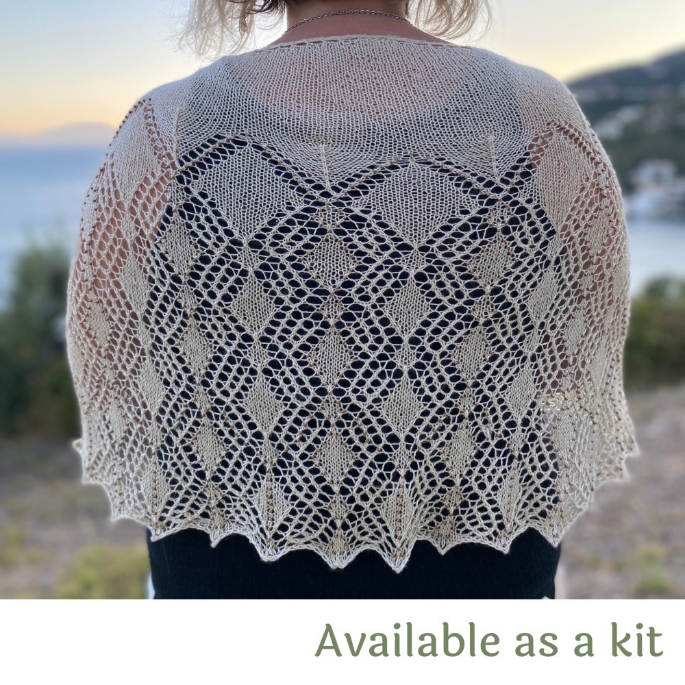 Lace and Bead Shawl Knitting Pattern - Chandelier Shawl