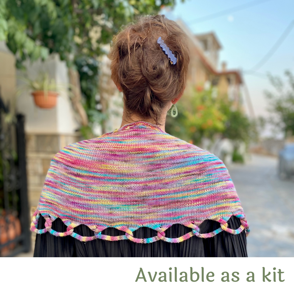 One Skein Shawl Knitting Pattern - Chain Reaction Shawl