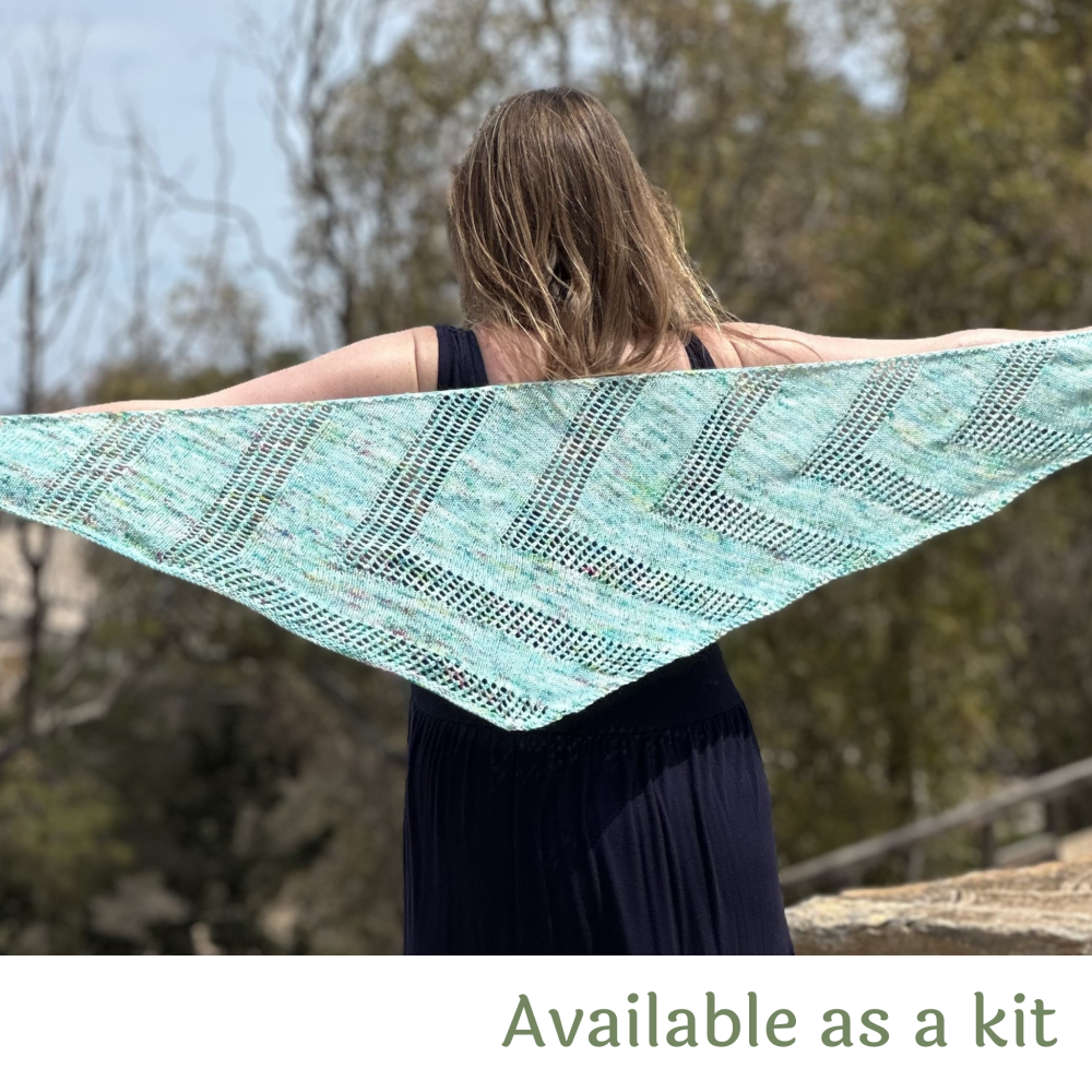 One Skein Shawl Knitting Pattern - Get Set and Go