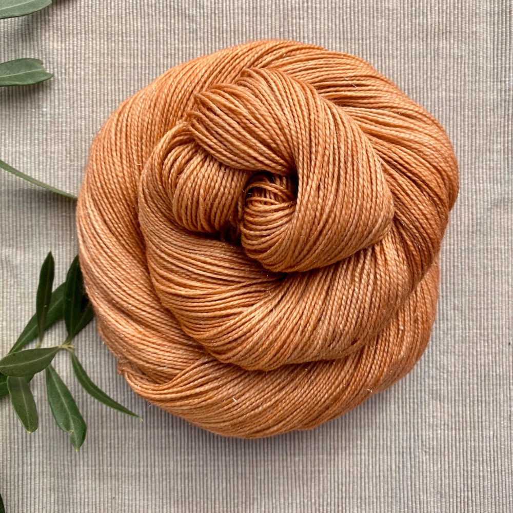 Sparkle Sock / 4 ply Yarn - Cinnamon Sparkle