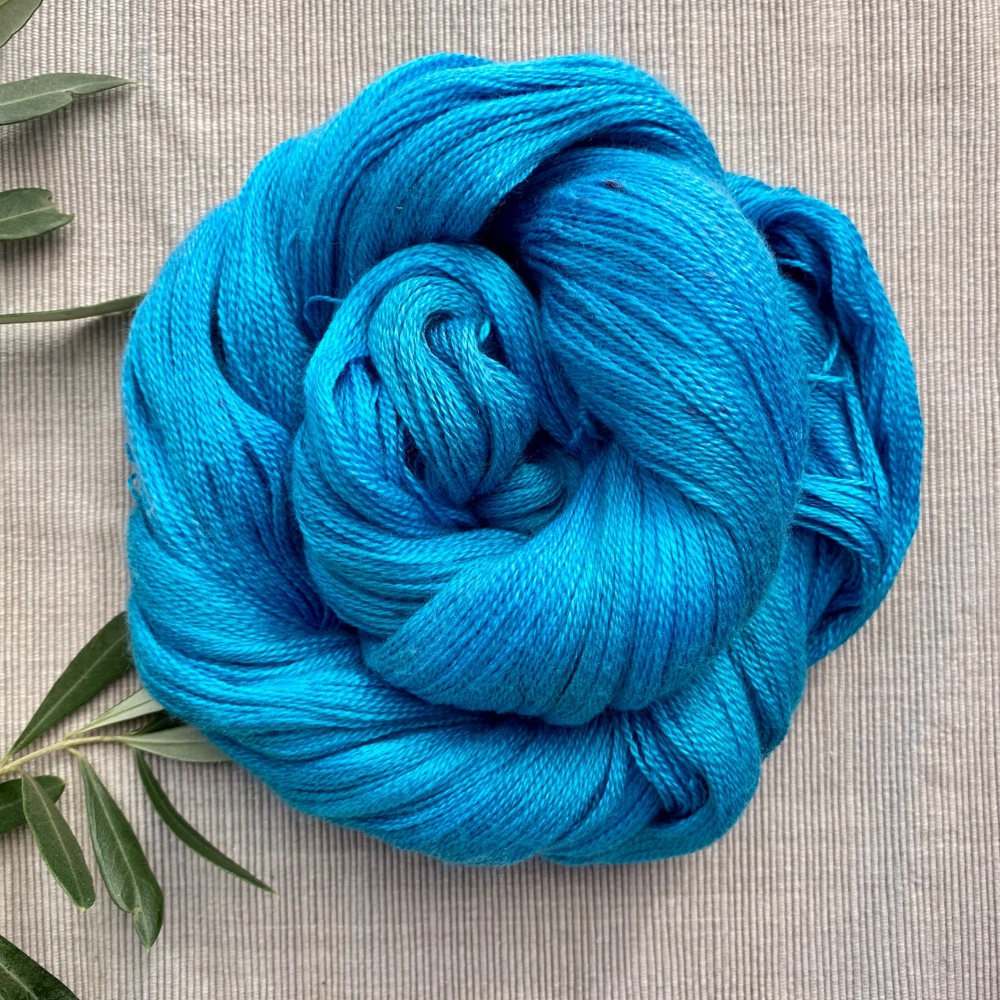 Ocean Splash - Blue Merino and Silk Lace Yarn (800m)