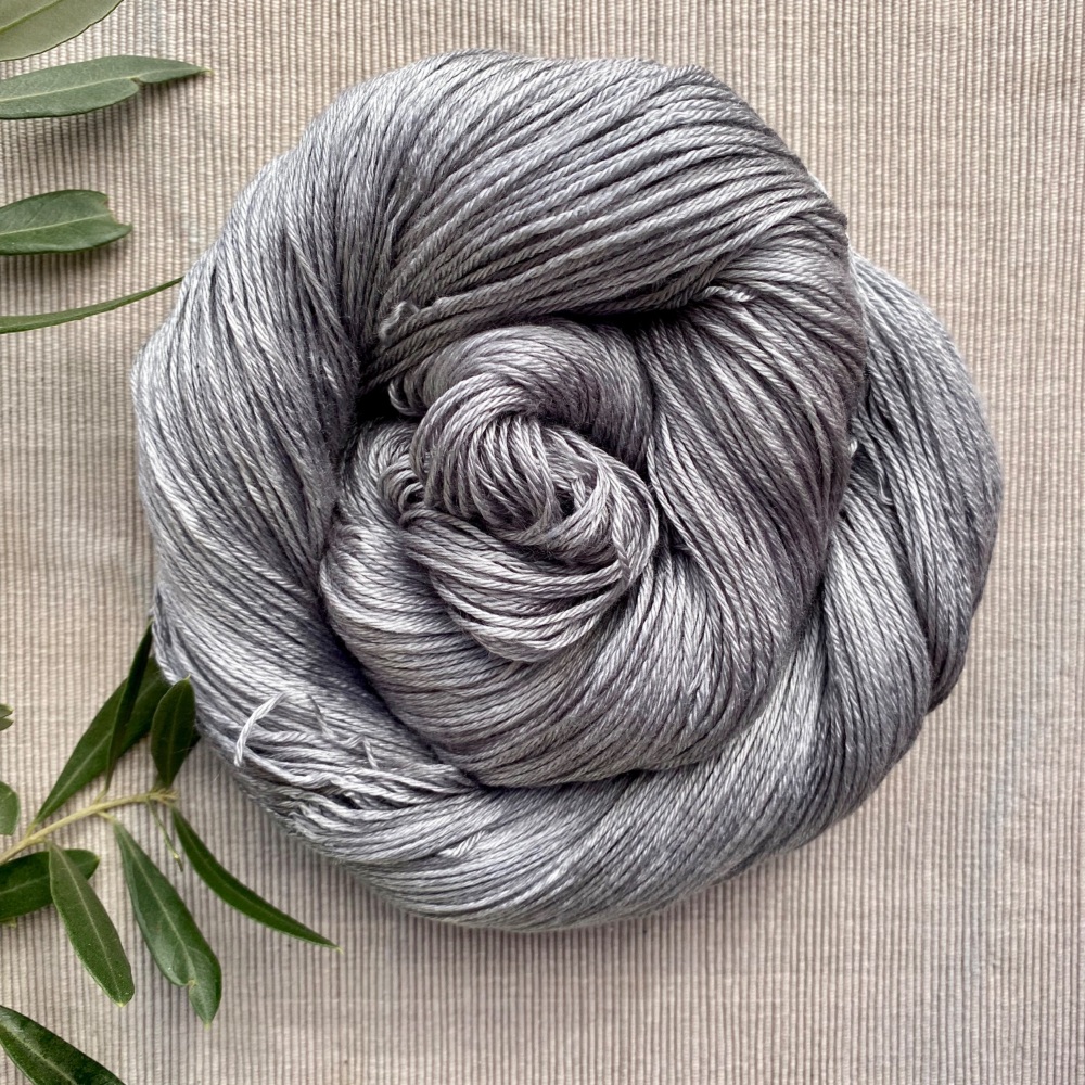 4 ply Silk and Merino Yarn - Steel