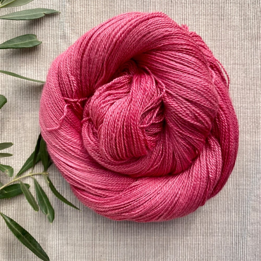 Summer Rose - Pink Merino and Silk Lace Yarn