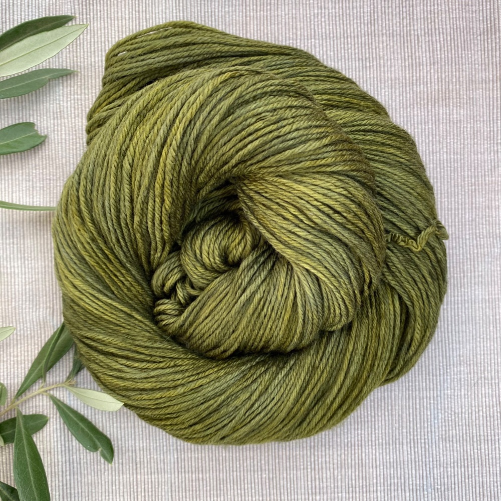 Double Knit Yarn - Olive Green (Dyed to Order)