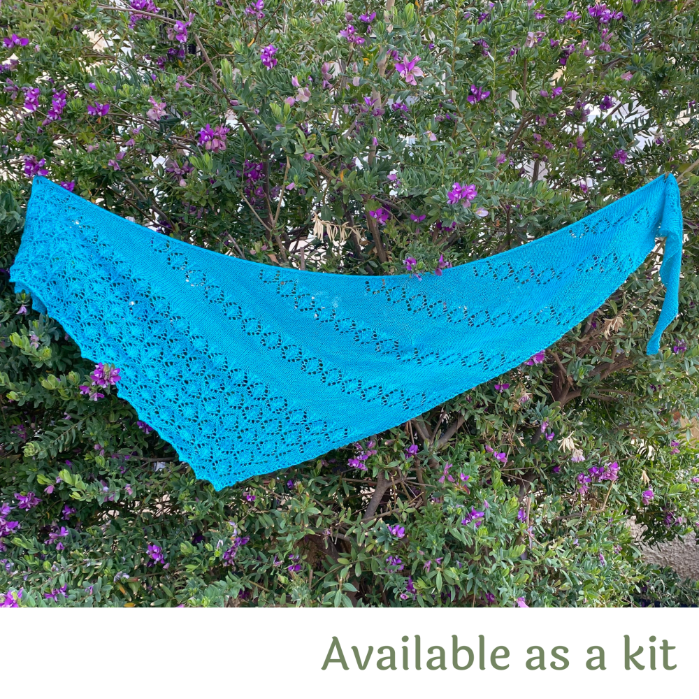 One Skein Shawl Knitting Pattern - Catch a Falling Leaf