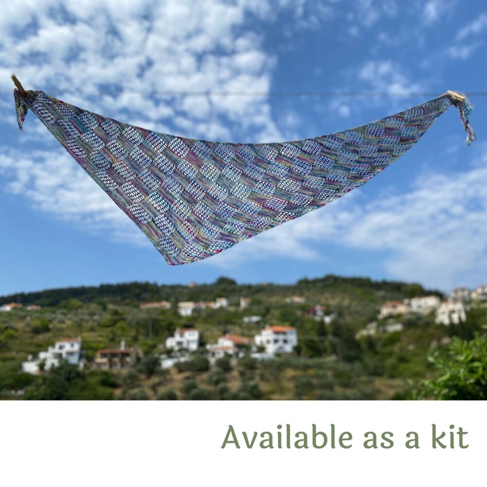 One Skein Shawl Knitting Pattern - Check 1-2