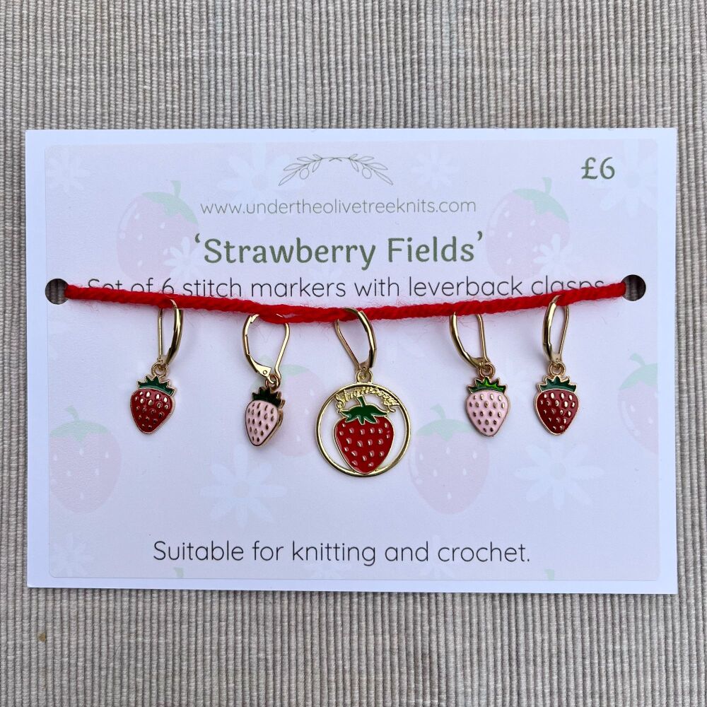 'Strawberry Fields' Stitch Markers