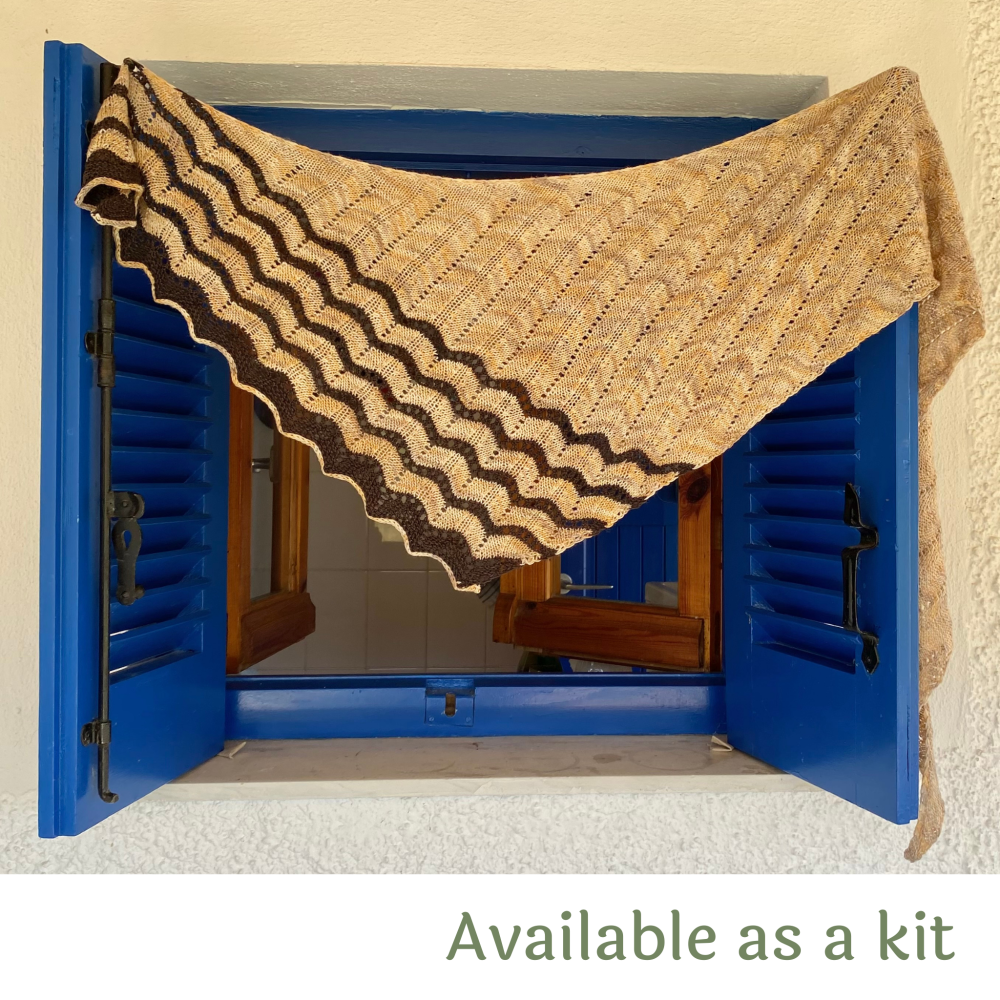 Shawl Knitting Pattern - Coffee Date Shawl