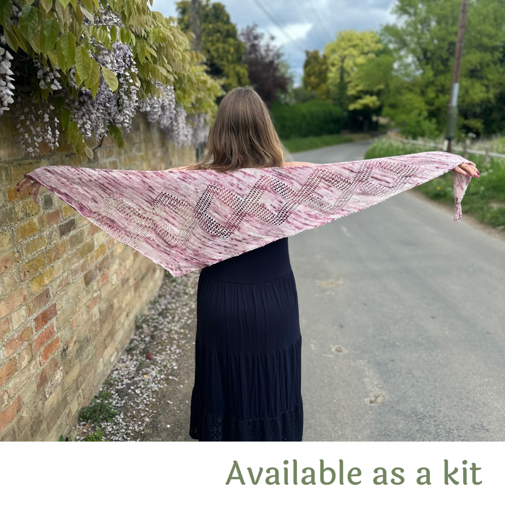 One Skein Shawl Knitting Pattern - Get Set and Go