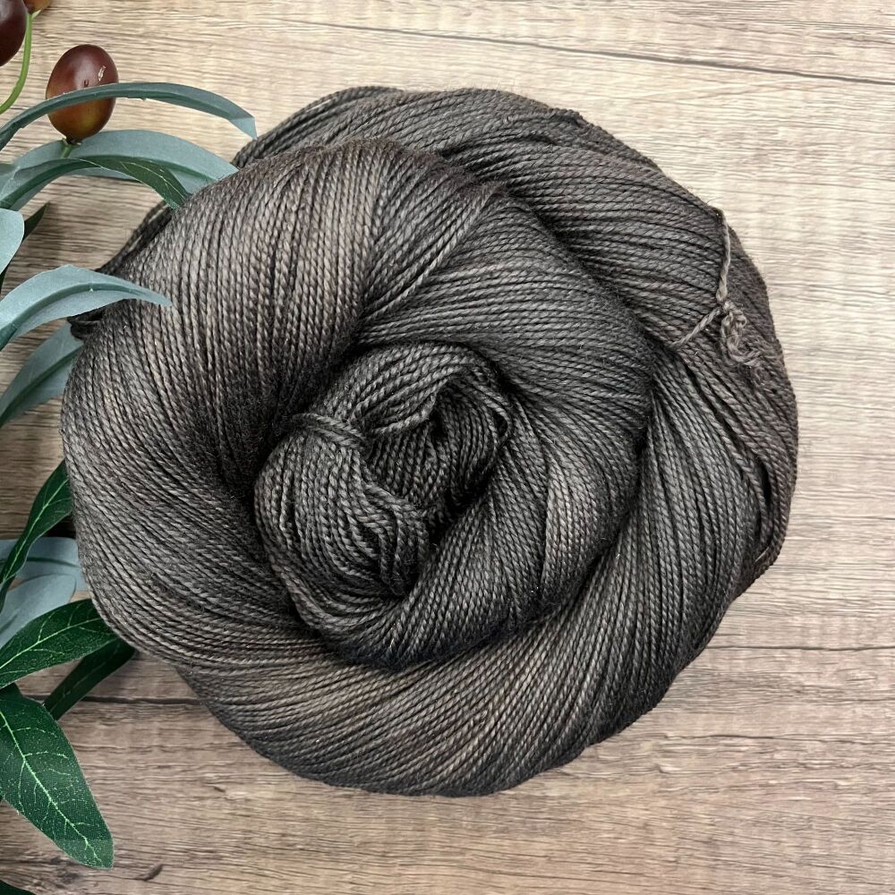 New! Bronze Sparkle Sock / 4 ply Yarn - Walnut Sparkle