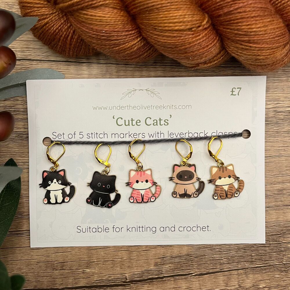 Cute Cat Stitch Markers