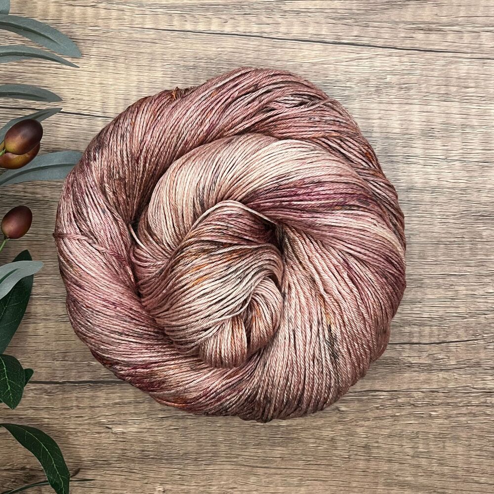 *One of a Kind* 4 ply Silk and Merino Yarn - Briar Rose