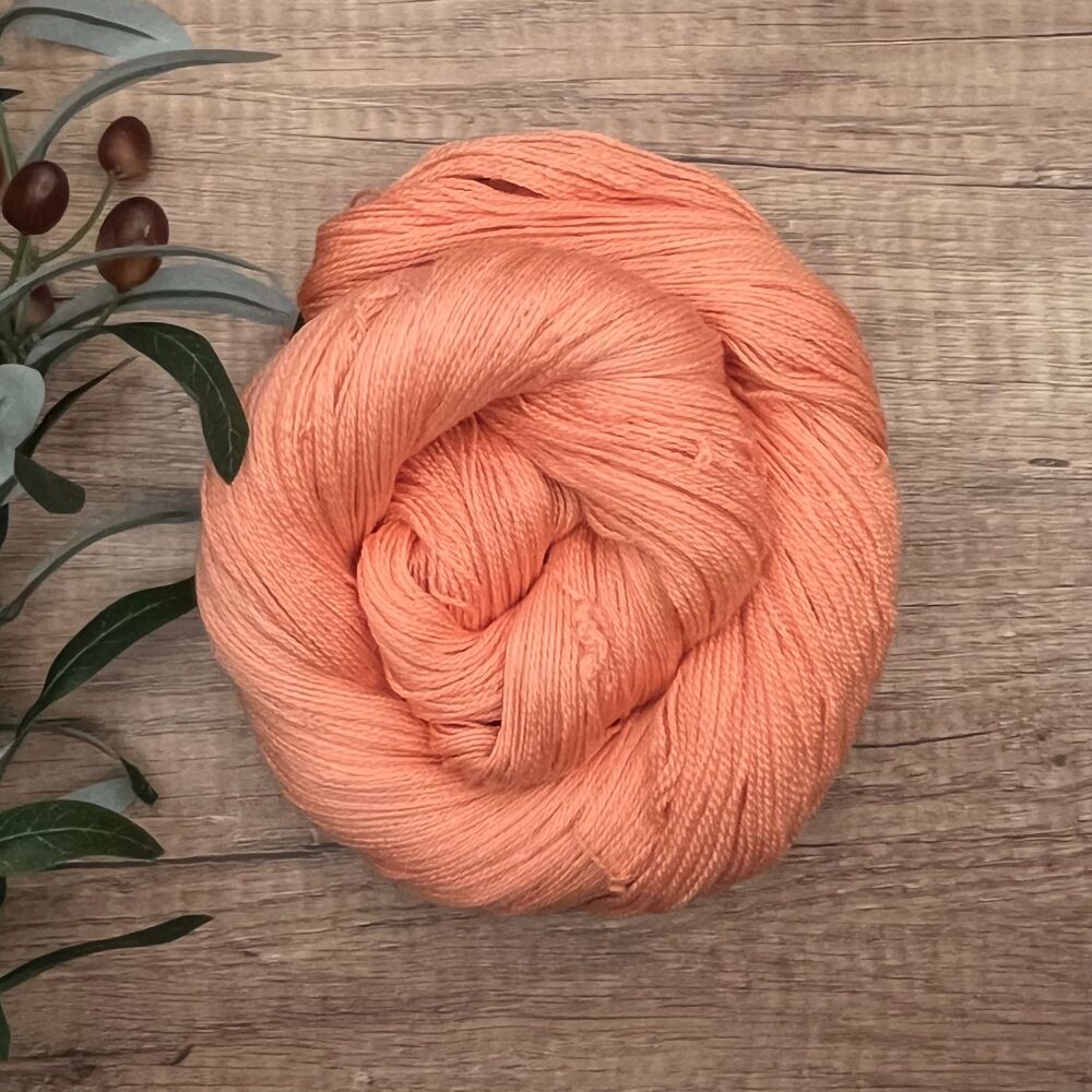 *One of a Kind* Coral - Merino and Silk Lace Yarn
