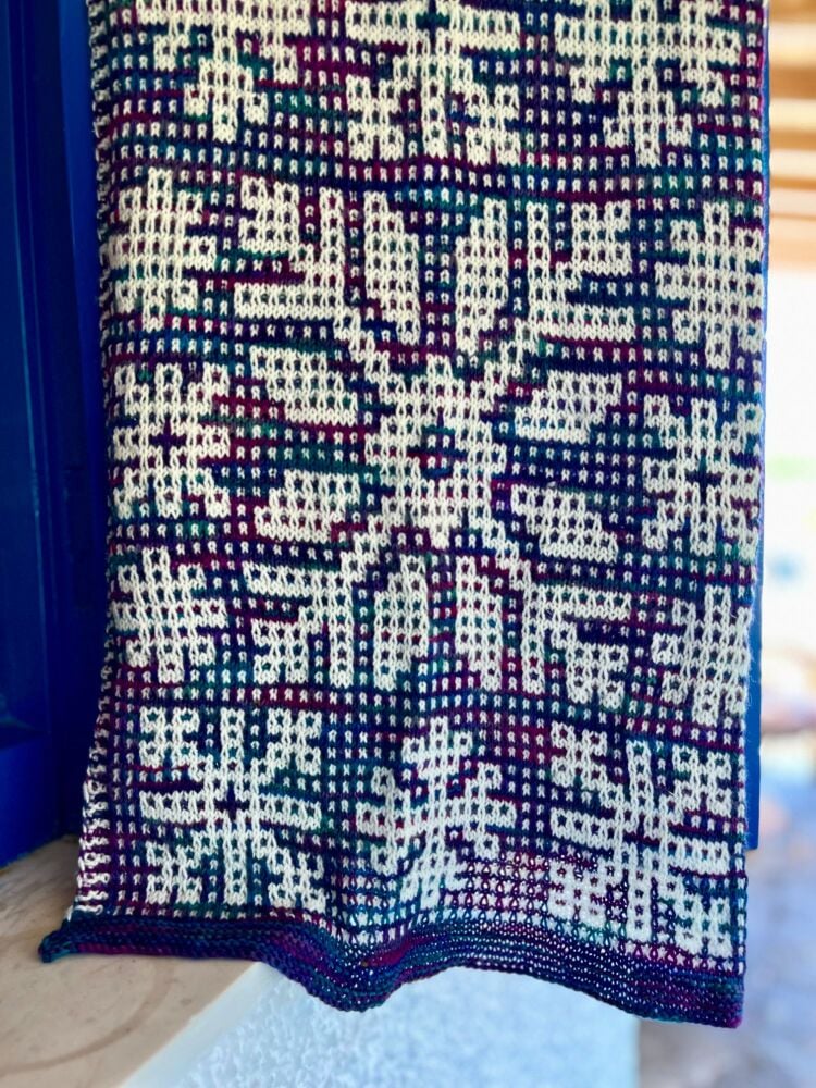 Wrap Knitting Pattern - Sparkling Snowflake