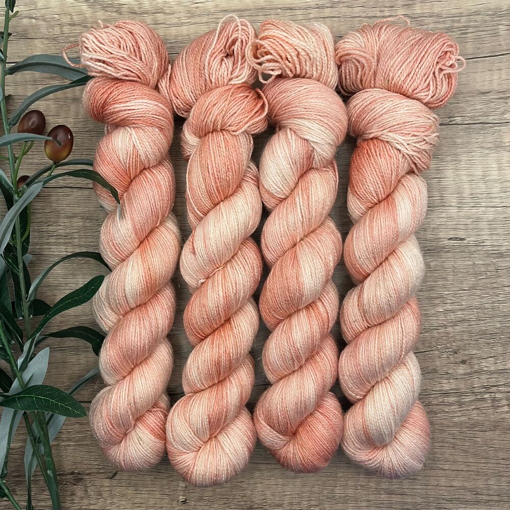 *New* Gold Sparkle Sock / 4 ply Yarn - Rose Gold