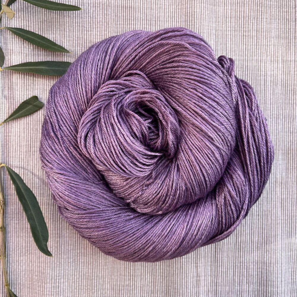 4 ply Silk and Merino Yarn - Heather Purple
