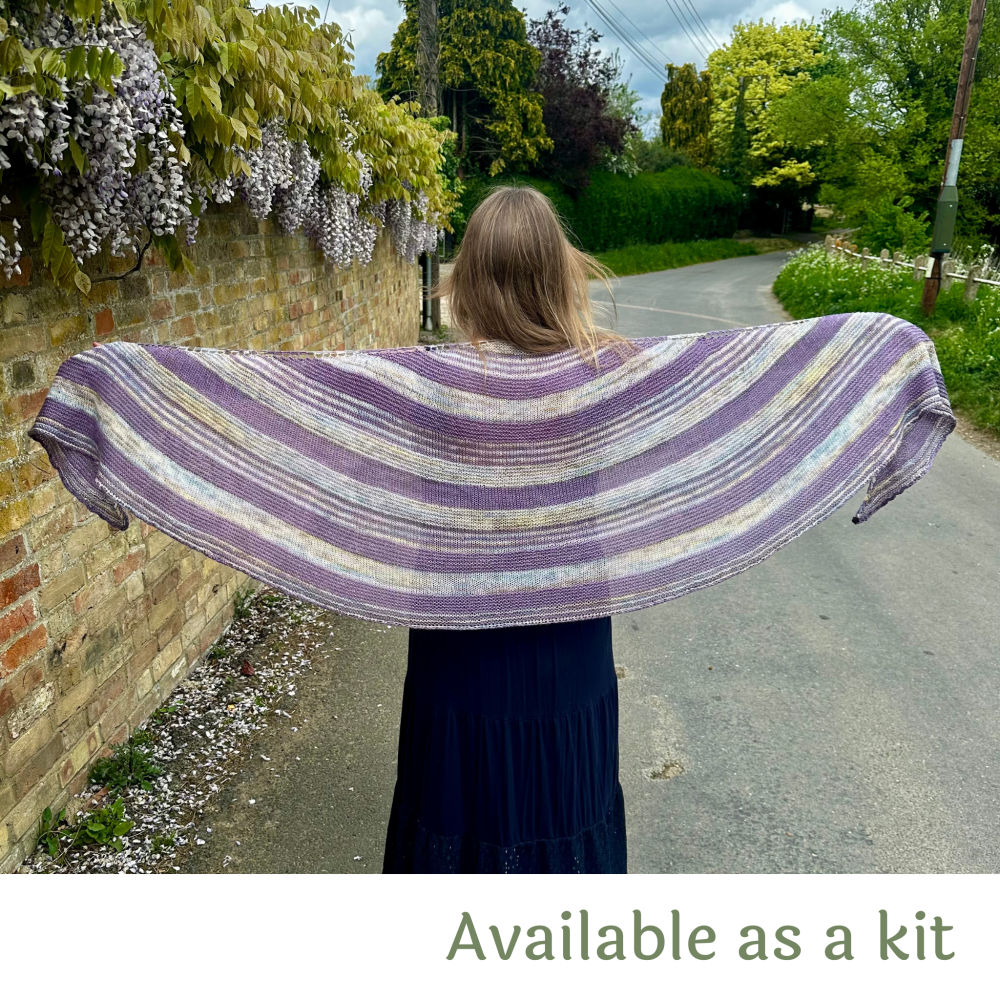 Two Skein Shawl Knitting Pattern - Hearthlines Shawl