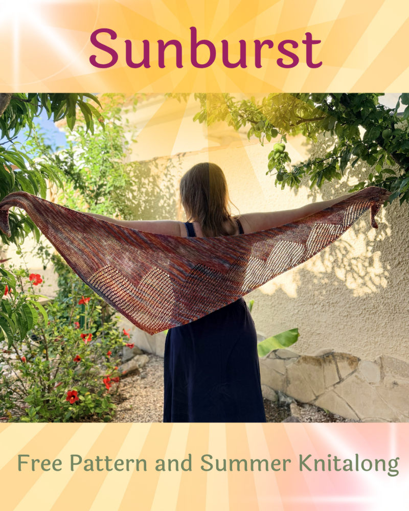 One Skein Shawl Knitting Kit - Sunburst (Choose Your Yarn)
